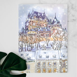 Carte Château Frontenac en hiver