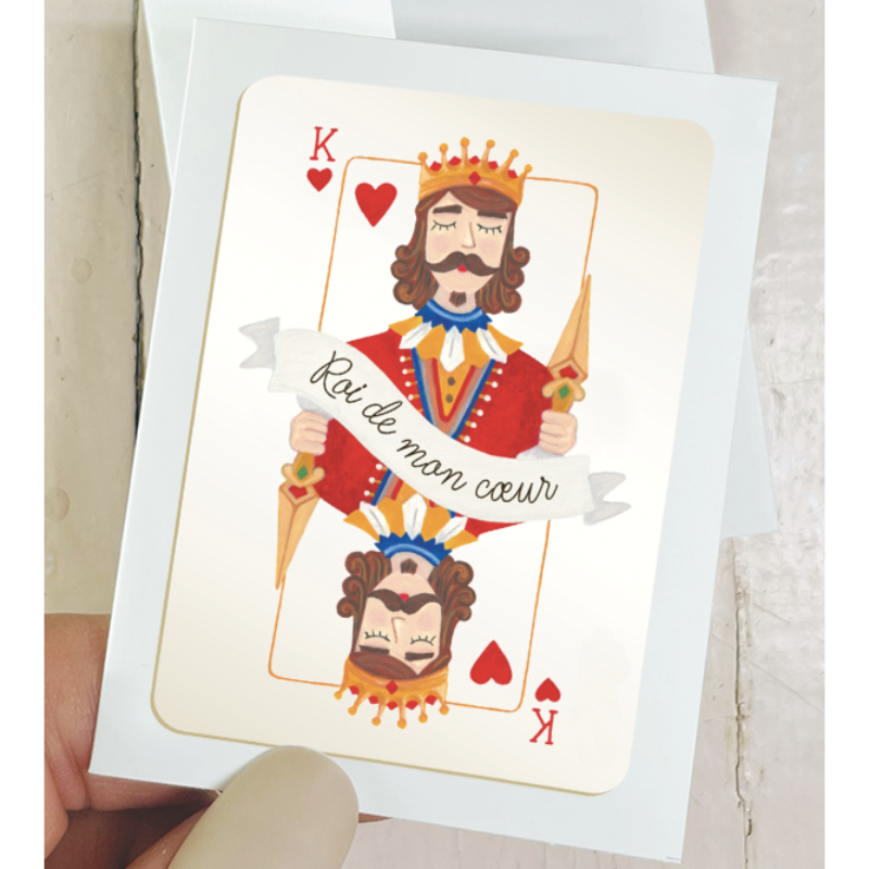 Carte mini roi de mon coeur