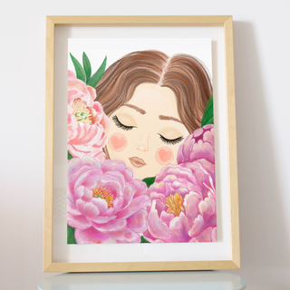  Affichette Les Pivoines