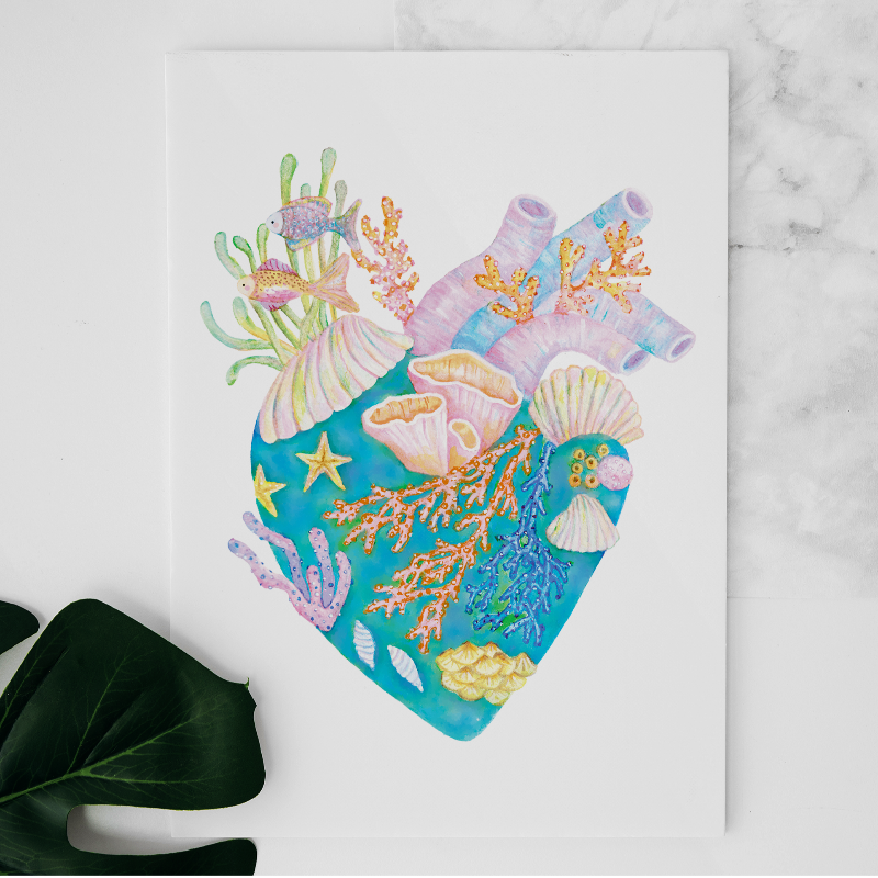 Carte Cœur marin