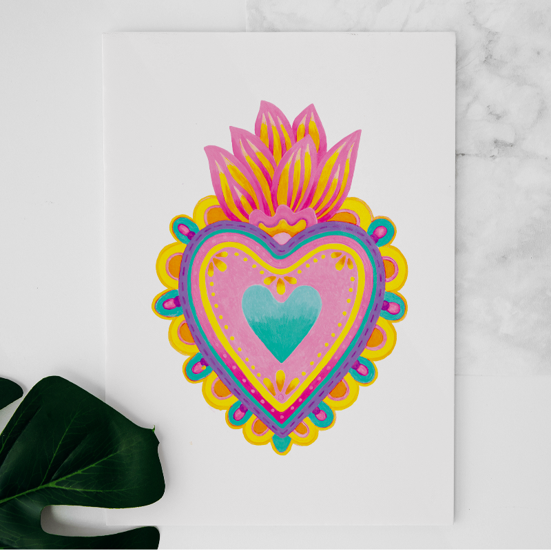 Carte Milagro mexicain - flammes