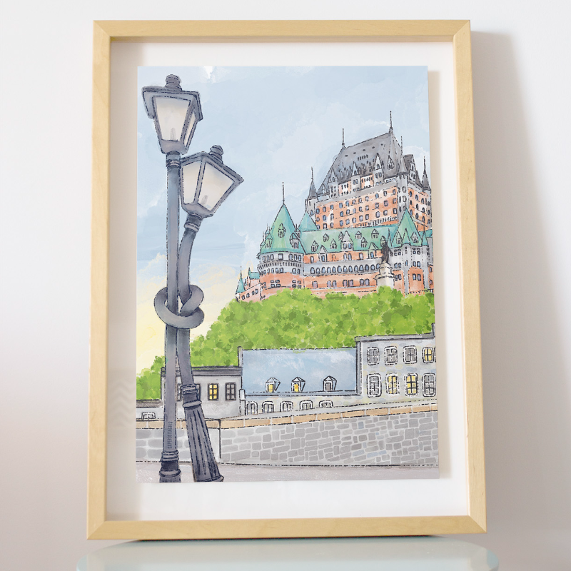 Affichette Le Château depuis le Parc Montmorrency