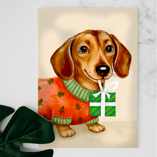 Carte Teckel des fêtes