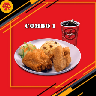 Combo 1 - 2pcs Broasted Chicken Rice