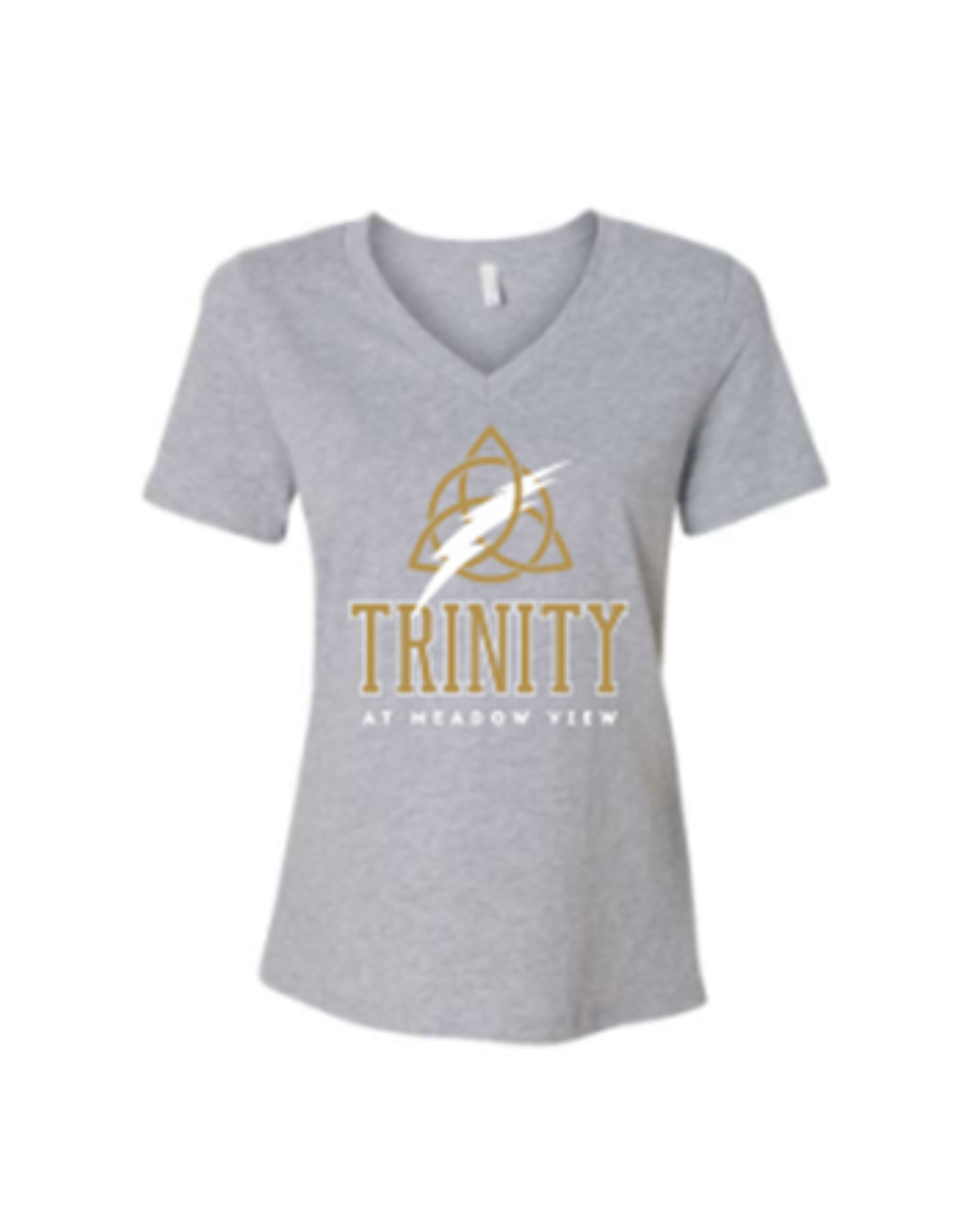 Grey Women's V-Neck T-Shirt Main Image