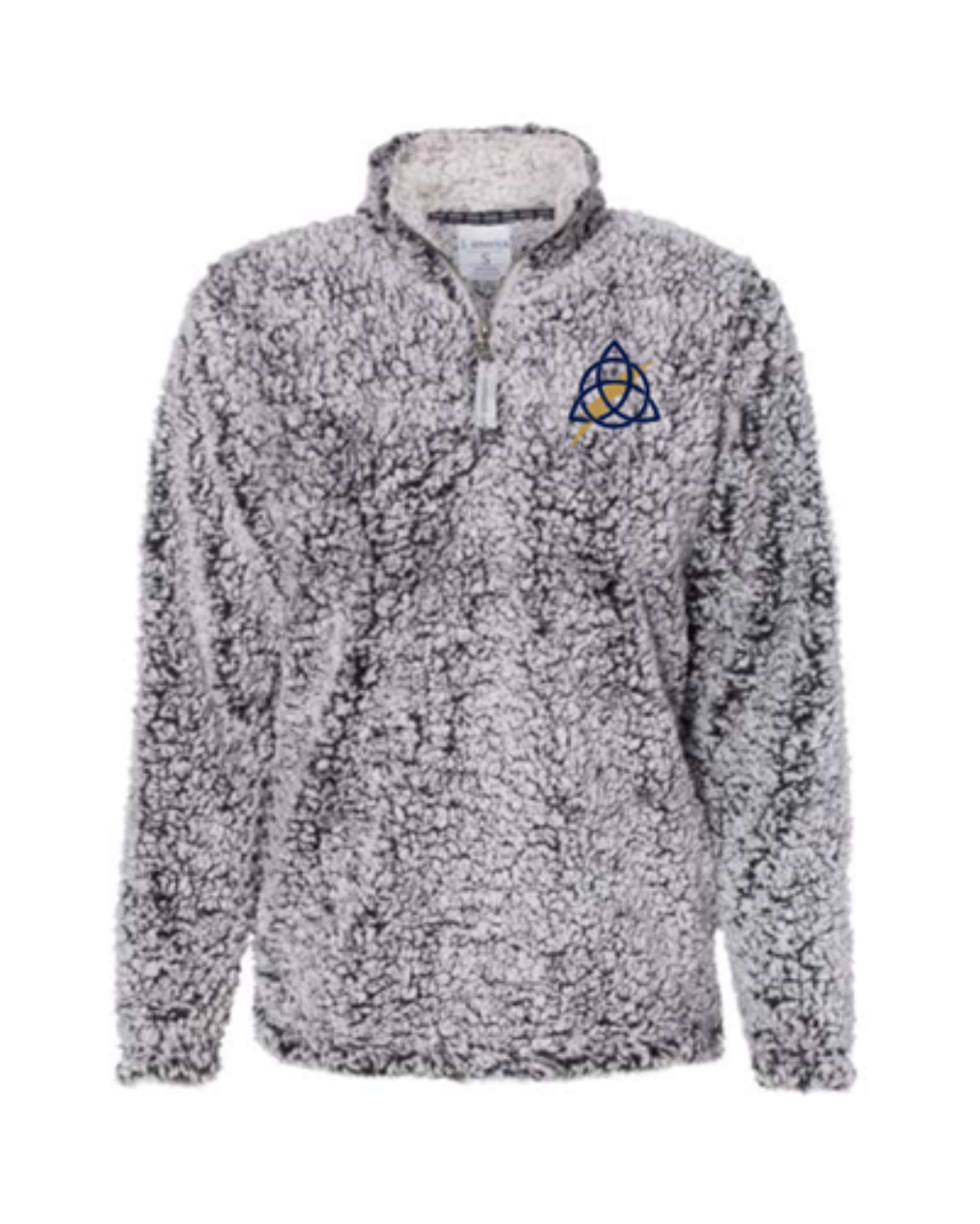 Women's Grey Sherpa Fleece Pullover Main Image