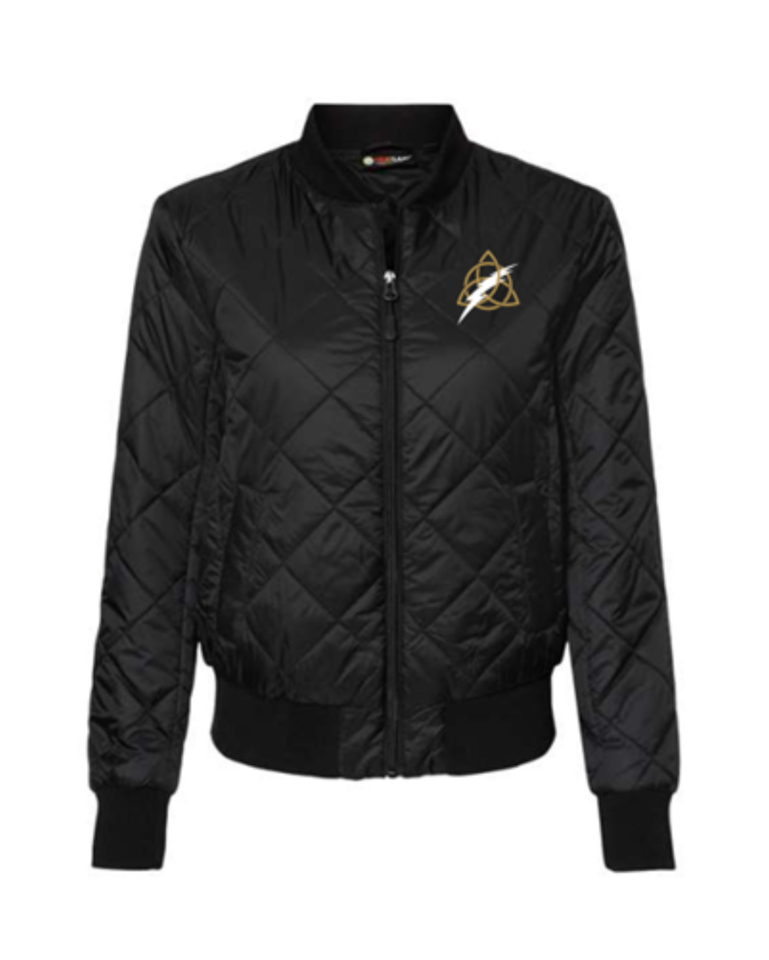 Women's Black Bomber Jacket Main Image