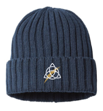 Navy Rib-Knit Beanie Main Image