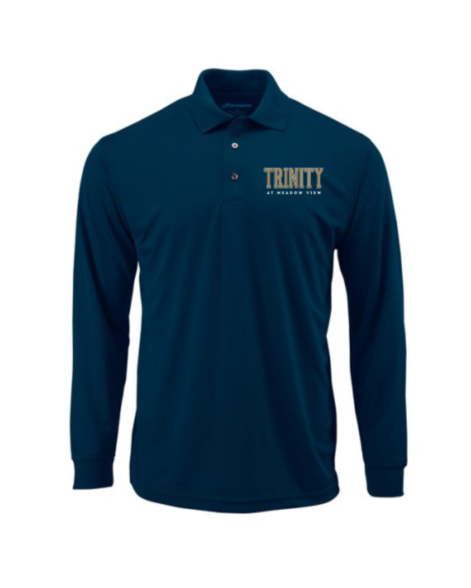 Navy Long-Sleeve Polo Main Image