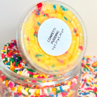 HOMEMADE Protein Pudding - Confetti Birthday Cake - One Cup