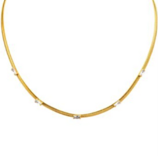 N36- Serpentine Necklace Rectangle CZ’s