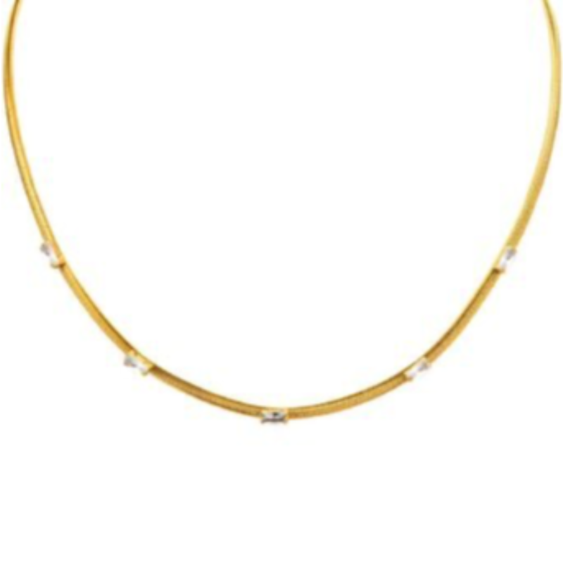 N36- Serpentine Necklace Rectangle CZ’s Main Image