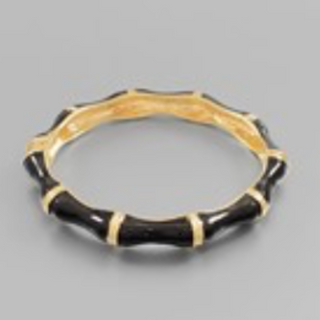 CL67- Color & Gold Enamel Bamboo Hinge Bracelet (multiple colors available) 