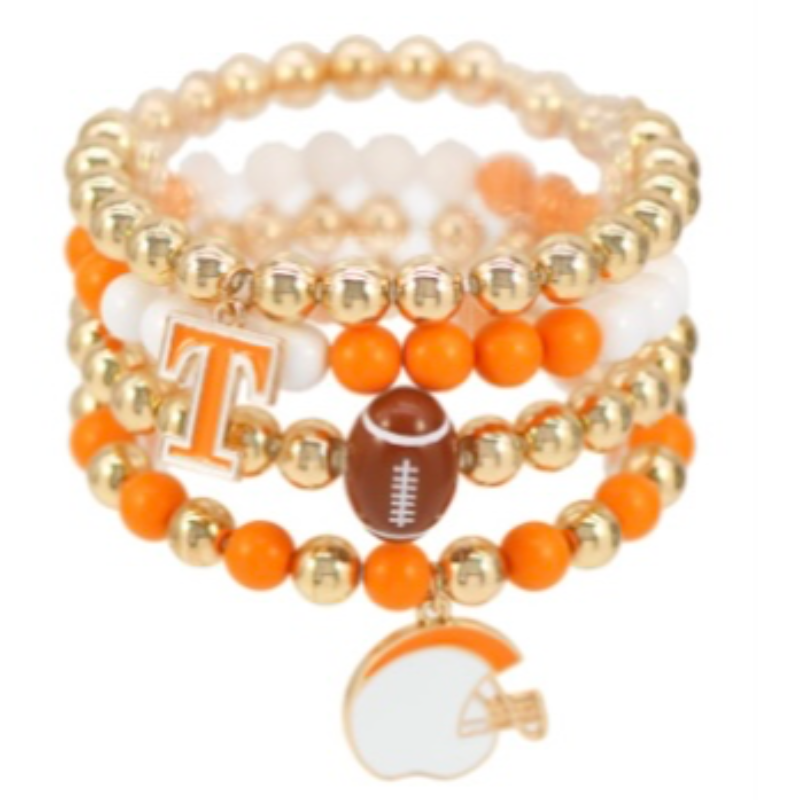 T2- orange/ white/ gold Tn stretched stack- Main Image