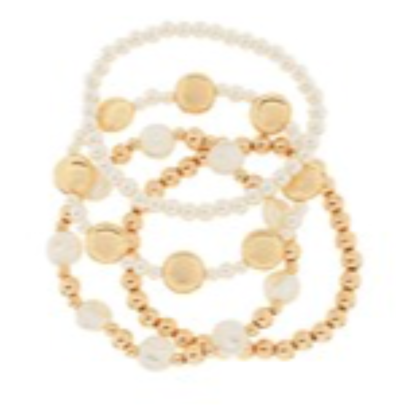 P11-4 Row Pearl Disk & CCB Ball Bracelet - Thumbnail (Preview) 2