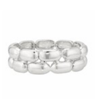 CL61- Oval Shape Metal Casting Bracelet - Thumbnail 2