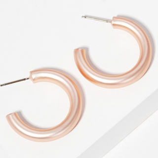 CL26- 20mm bold brass hollow hoop earrings - Thumbnail 3