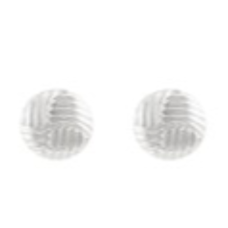 M30-Textured Button Shape Earrings - Thumbnail (Preview) 2