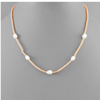 USC66- Freshwater Pearl & Bead Necklace - Thumbnail 2