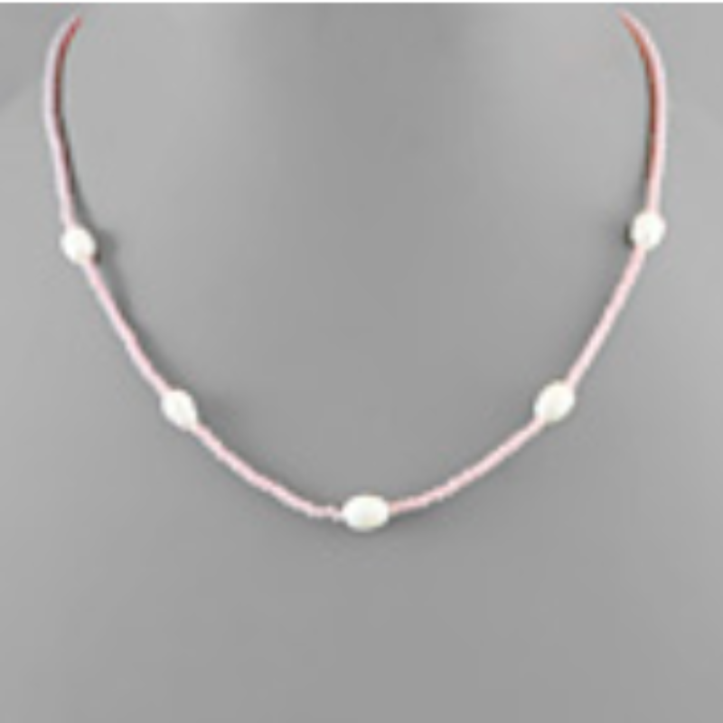 USC66- Freshwater Pearl & Bead Necklace - Thumbnail (Preview) 3