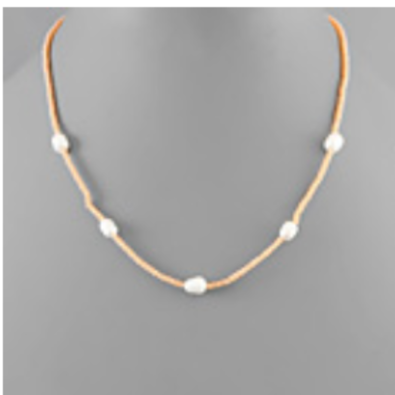 USC66- Freshwater Pearl & Bead Necklace - Thumbnail (Preview) 2