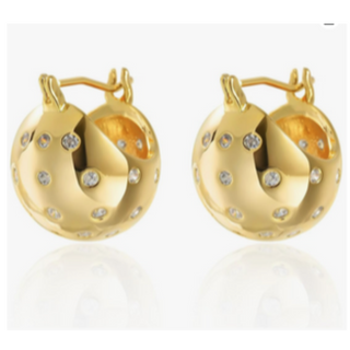 M65- CZ -1000 G-Ball Hoop Earrings