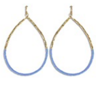 USC74- Metal & Bead Teardrop Earrings - Thumbnail 9