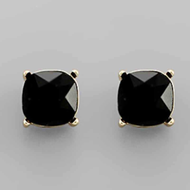 USC61- Glass Bead Square Earrings Main Image