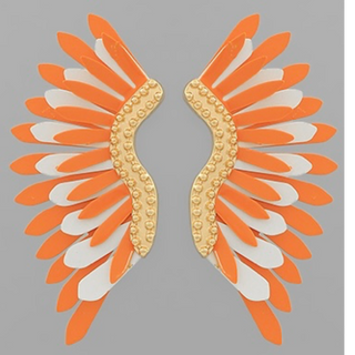 T22- 2.5” orange & white coated wings