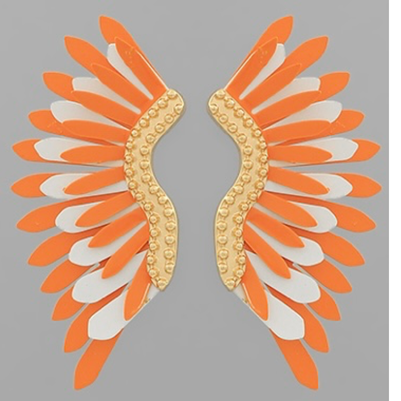 T22- 2.5” orange & white coated wings Main Image