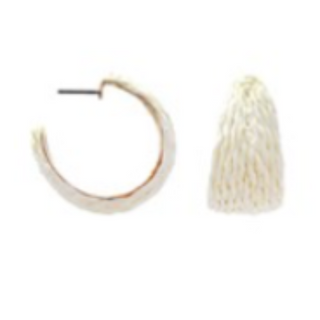 T16- raffia hoops 1.5” (Orange & white available) - Thumbnail 2