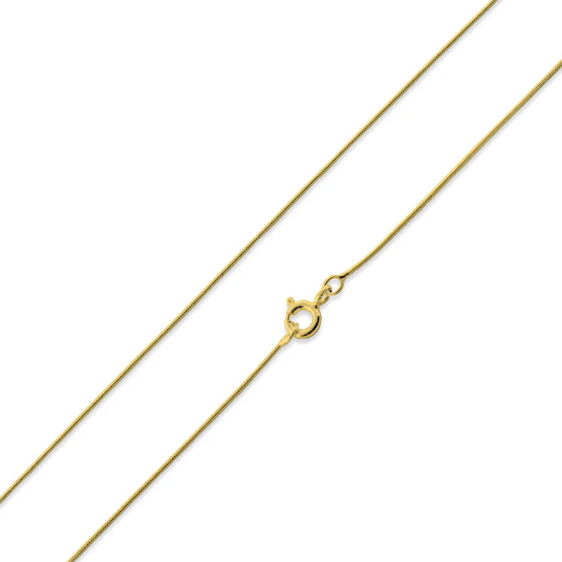 CL48- 14K Gold Plated Sterling Silver Snake Chain 0.9MM - Thumbnail (Preview) 3