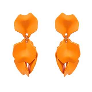 C103- Orange Petal Earring  