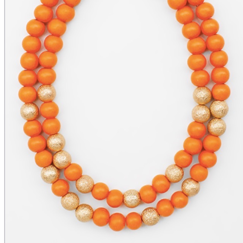 USC63- Wood Ball & CCB Layered Necklace ( multiple colors available) - Thumbnail (Preview) 9