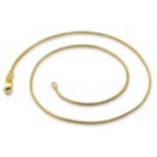 CL49-14K Gold Plated Sterling Silver Snake Chain 1.1MM