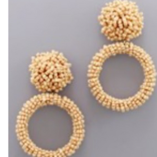 M97-Seed Bead Ring & Circle Earrings - Thumbnail 2