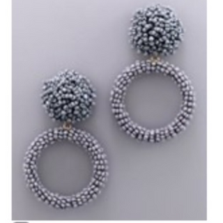 M97-Seed Bead Ring & Circle Earrings - Thumbnail 6