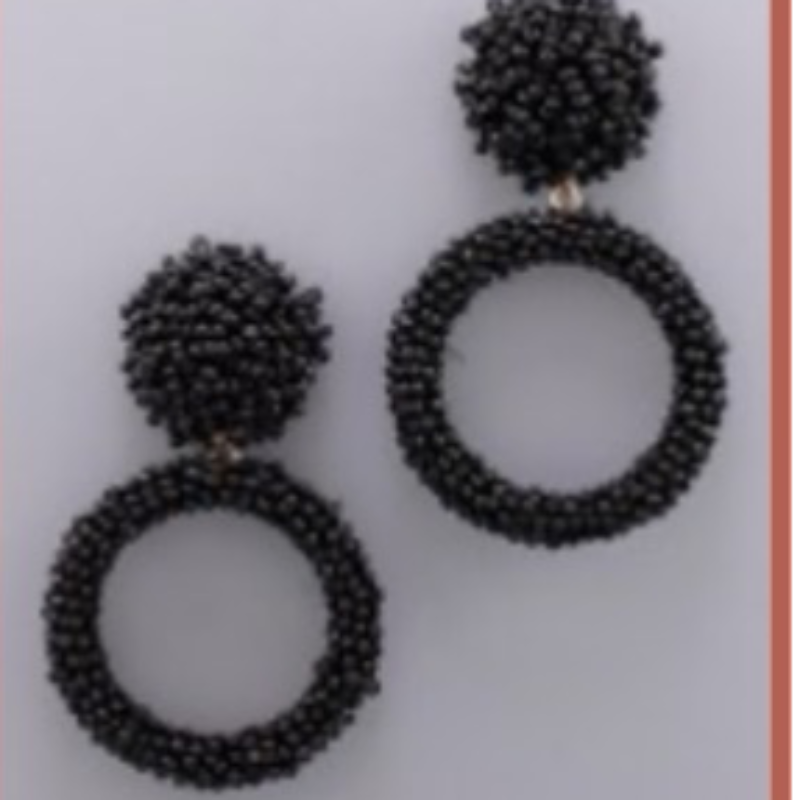 M97-Seed Bead Ring & Circle Earrings - Thumbnail (Preview) 7