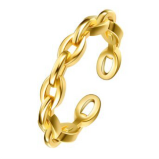 R20- Chain Link Ring- 18K GOLD PLATED BRASS 