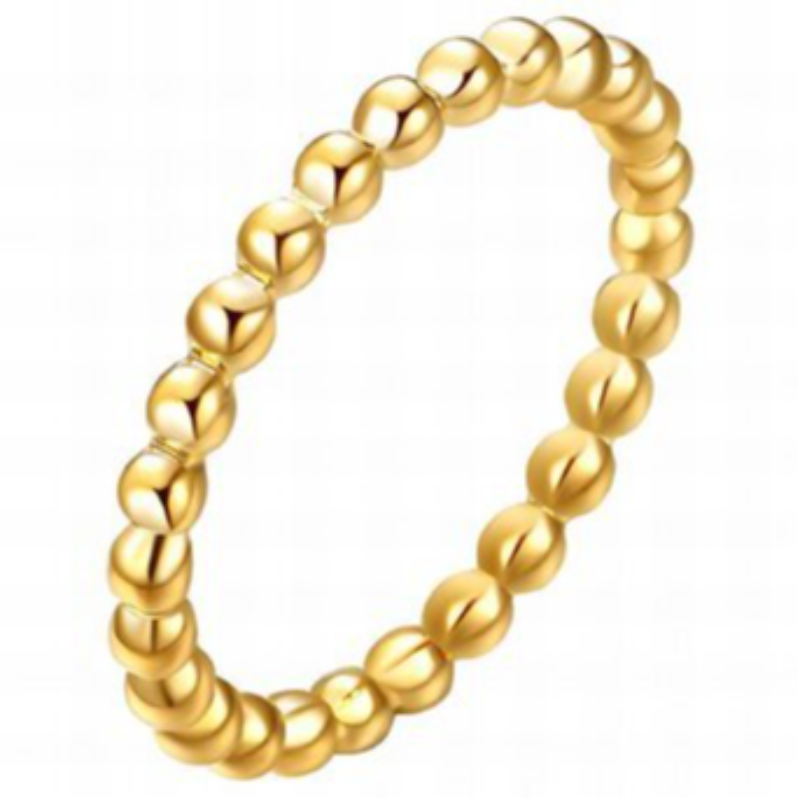 R17-Bead Ring-18K GOLD-PLATED STAINLESS-STEEL Main Image