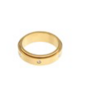 ***CL59- Stationed CZ Waterproof Band Ring