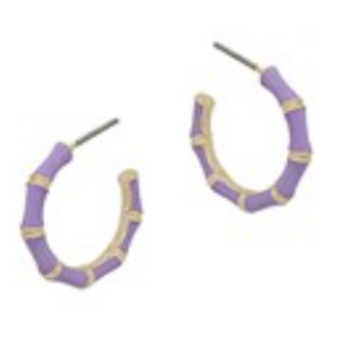 CL71- 20mm Epoxy Bamboo Hoops (multiple colors available) - Thumbnail 8