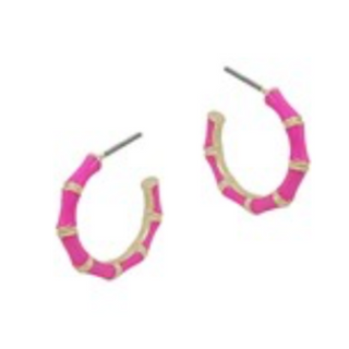 CL71- 20mm Epoxy Bamboo Hoops (multiple colors available) - Thumbnail 5