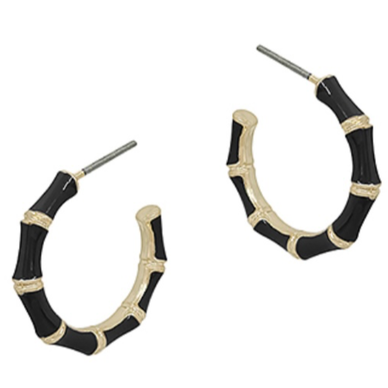 CL71- 20mm Epoxy Bamboo Hoops (multiple colors available) Main Image