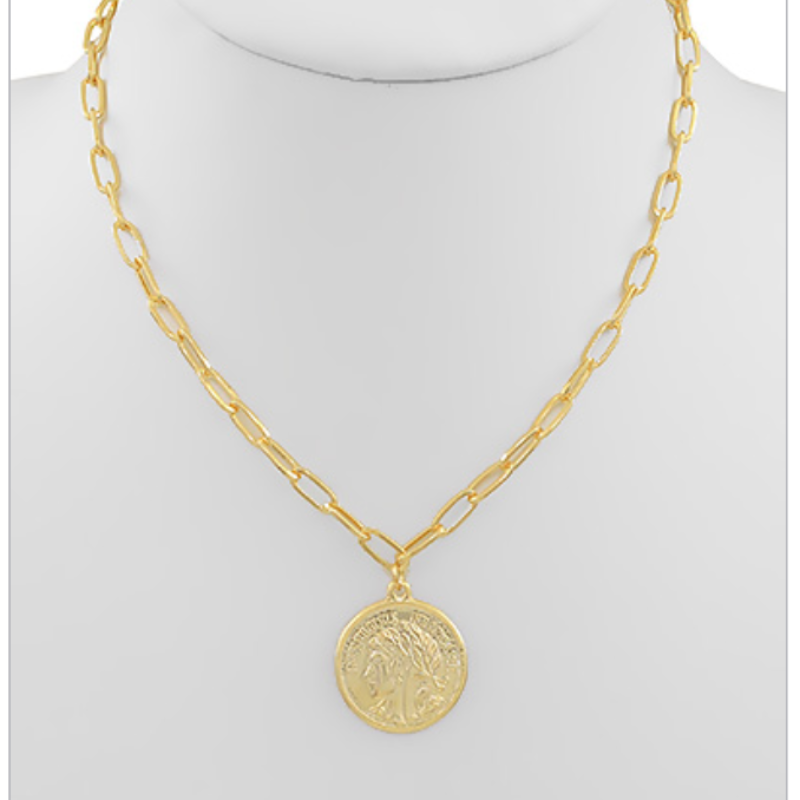 M92- Coin Pendant Necklace Main Image