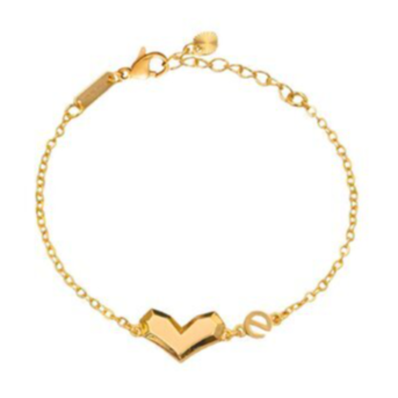 BR16-HEART e 18K GOLD-PLATED STAINLESS-STEEL "HEARTS" BRACELET Main Image