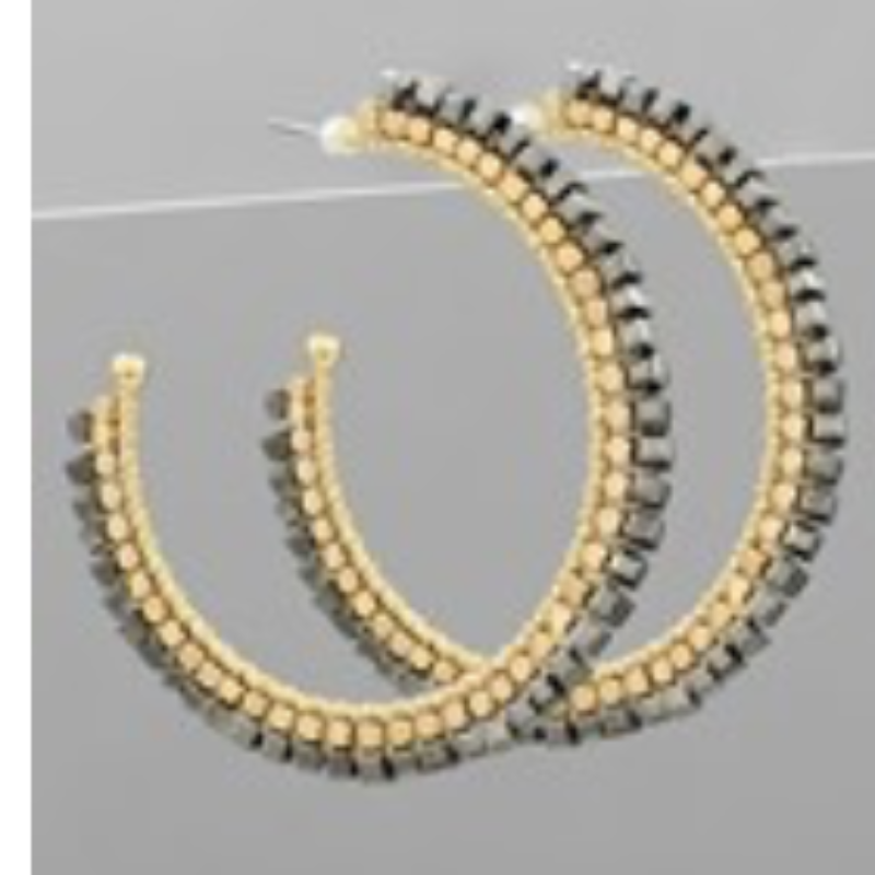 USC49- Beads Glass & Metal Hoops (multiple colors avail) - Thumbnail (Preview) 8