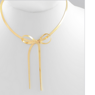 Y35- Snake Chain Bow Necklace