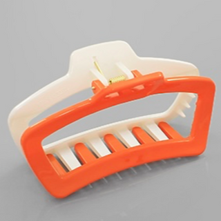 T56- Orange & White Hair Clip