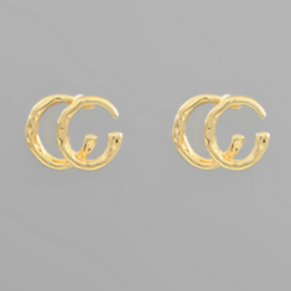 Y29- Double C shape earrings